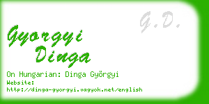 gyorgyi dinga business card