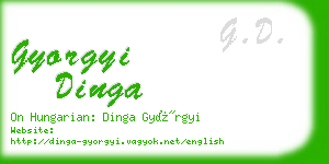 gyorgyi dinga business card